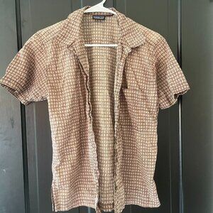 Patagonia coffee-bean printed button-down